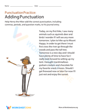 Punctuation Practice Worksheet 3