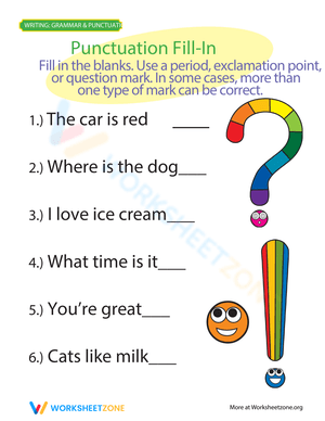 Power Punctuation Worksheet