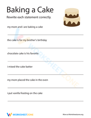 Fix the Sentences: Cake Edition