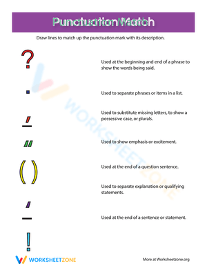 Punctuation Practice Worksheet 4