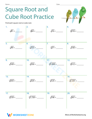 Square Root and Cube Root Practice