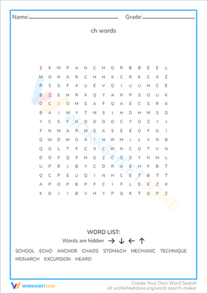ch words