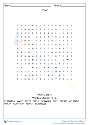 Discovering the Ocean: An Educational Worksheet