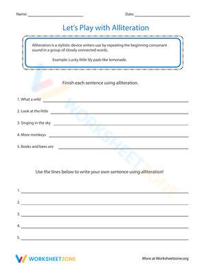 Fun with Alliteration: Let's Play!