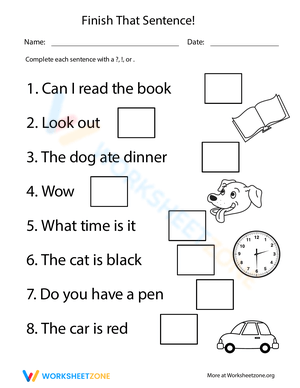 Finish That Sentence: Punctuation