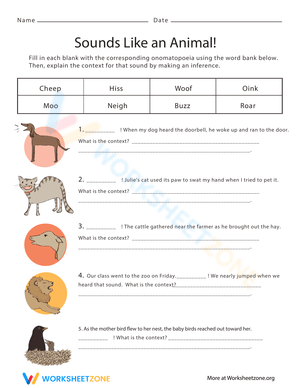 Sounds Like an Animal: Onomatopoeia