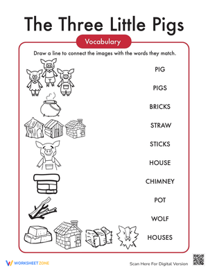 Three Little Pigs Vocabulary Worksheet