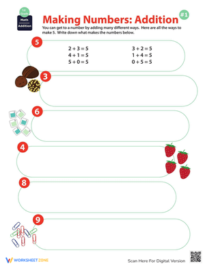 Making Numbers: Addition Worksheet