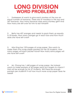 Division & Multiplication Practice Sheet