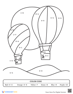 Color by Sum: Addition Activity
