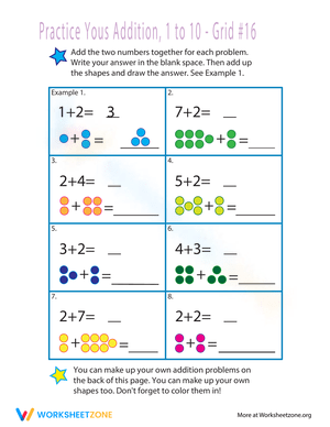 Count Dots: Single-Digit Addition