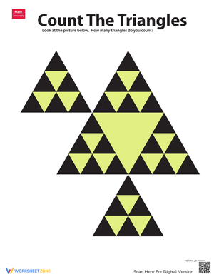 Count the Triangles Geometry Worksheet