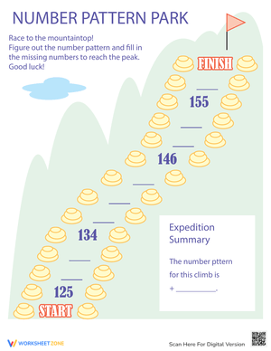 Number Pattern Recognition Worksheet