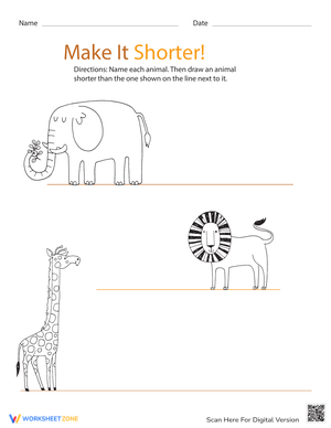 Make It Shorter Comparison Worksheet