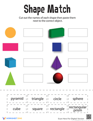 Shape Matching Worksheet