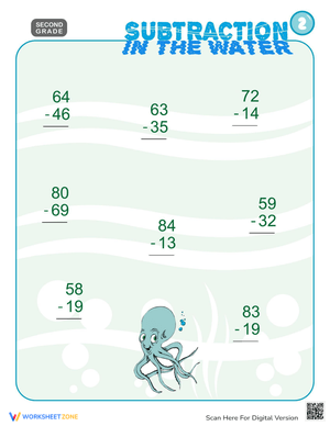 Underwater Subtraction Worksheet