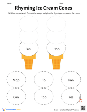 Rhyming Ice Cream Cones