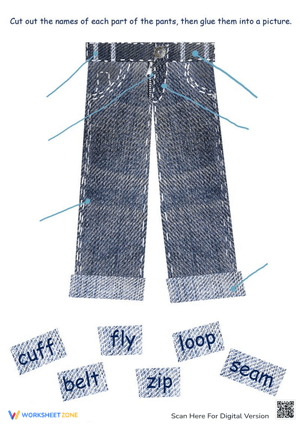 Parts of Clothes: Blue Jeans