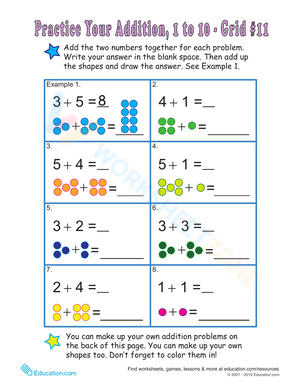 Count Dots: Single Digit Addition Practice