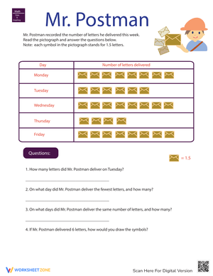 Pictograph Practice: Postman Theme