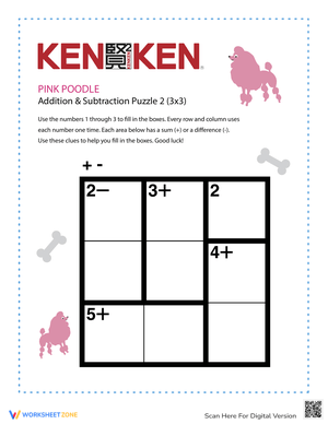 Polly the Pink Poodle KenKen® Puzzle