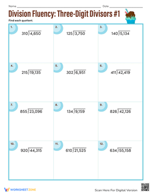 Division Fluency with Three-Digit Divisors