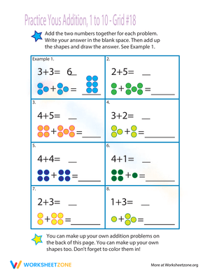 Single Digit Addition Practice