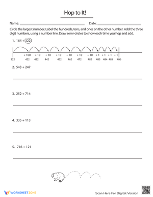 Hop To It: Counting Worksheet