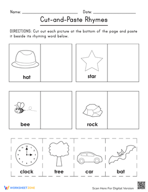Rhyme Time: Practice Identifying Rhyming Words