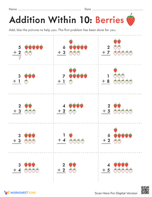 Count 'Em Berry Addition: Practice Math Skills