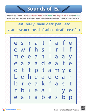 Learn with EA Words Worksheet