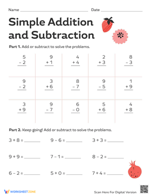 Simple Addition and Subtraction