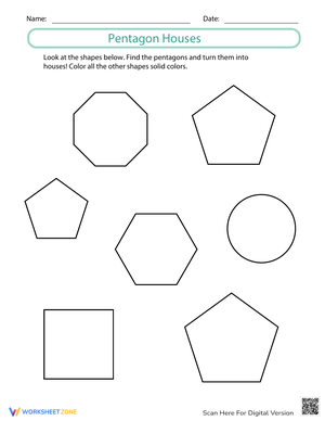 Pentagon Houses: Identifying Pentagon Shapes