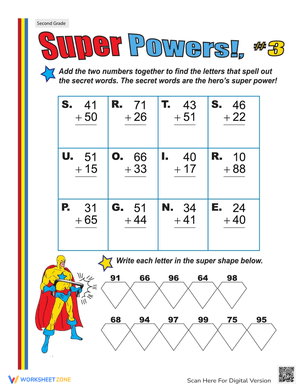 Super Powers: Practice Two-Digit Addition