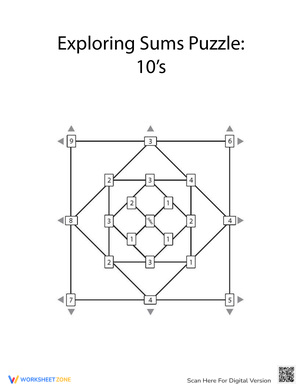 Exploring Sums Puzzle: Practice with 10s
