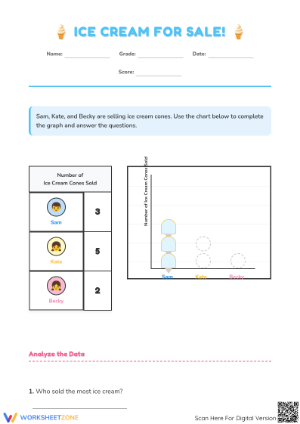 Printable Ice Cream Graphing Worksheet | Grade 2 Math