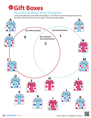 Make a Venn Diagram: Gift Boxes