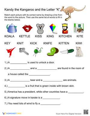 Words That Begin With K