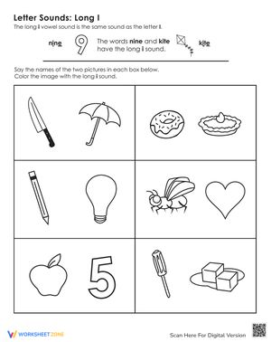 Sounding Out Long I Worksheet