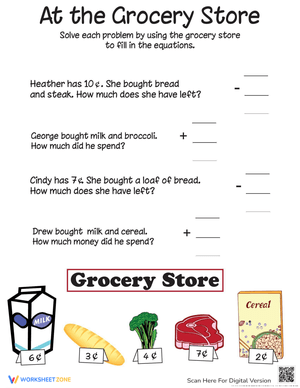 At the Grocery: Vocabulary Practice