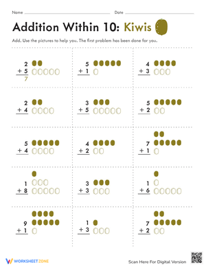 Count 'Em: Kiwi Addition