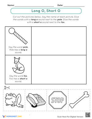 Vowel Sounds: Long O, Short O