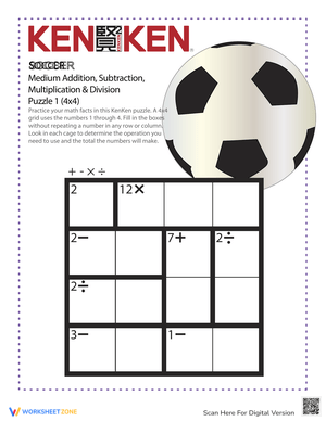 Soccer KenKen® Puzzle