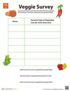 Do a Survey! Favorite Veggies