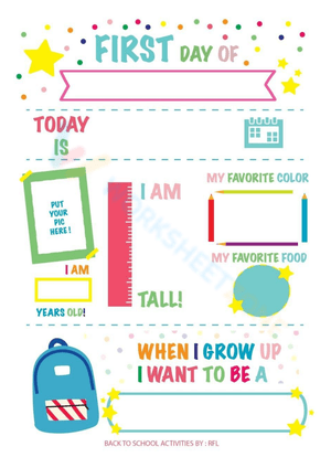Introduction: Back to School First Day Activity