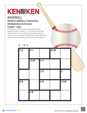 Baseball KenKen® Puzzle
