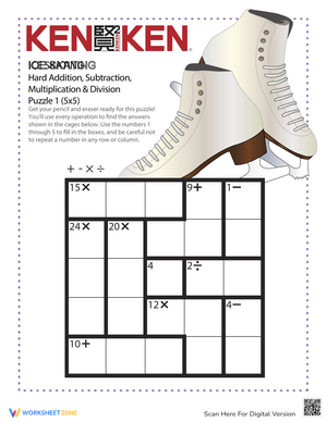 Ice Skating KenKen® Puzzle