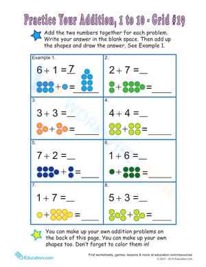 Count Dots Addition: Single-Digit Math Practice
