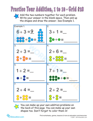 Single-Digit Addition with Dots