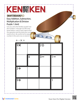 Skateboard KenKen® Puzzle